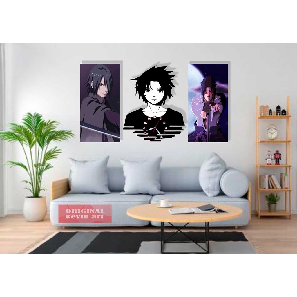 JAM DINDING MINIMALIS KARAKTER SASUKE GRATIS HIASAN DINDING 1 SET HATAKE NARUTO UNIK BESAR AESTHETIC TEMPEL TEMBOK MURAH CUSTOM BESAR 3d DEKORASI DINDING ARTISTIK  MODERN MEWAH KLASIK PAJANGAN DINDING POSTER DINDING STIKER DINDING SERBAGUNA KOLEKSI HADIAH