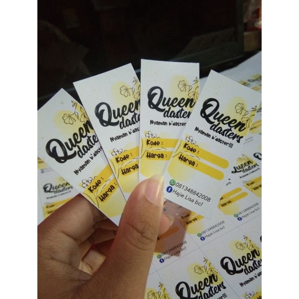 

(FREE TALI HANGTAG) Hangtag / Label Baju / Label Brand 4x7cm