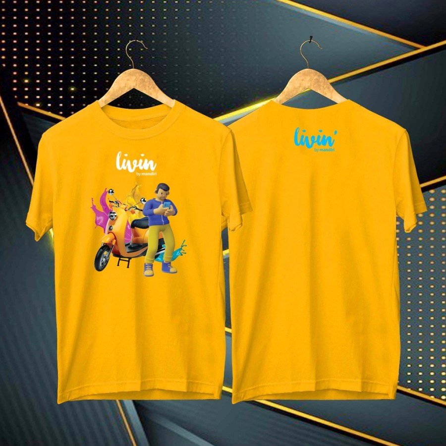 Kaos Livin by Mandiri - KODE 08 LIVIN MOTOR MAN - Baju livin mandiri  - Kaos mandiri livin murah