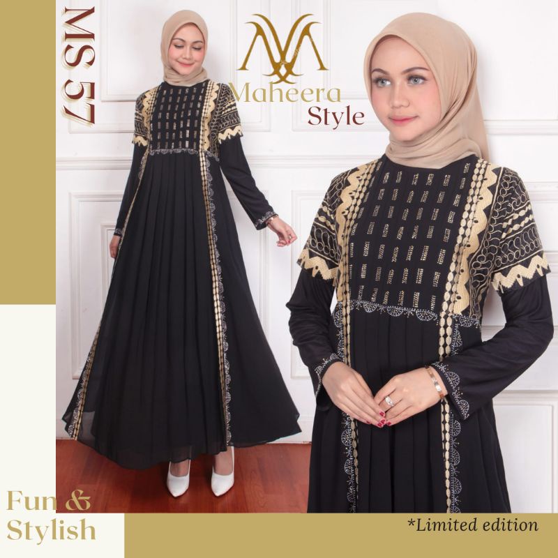 PROMO TOKO BARU!! ABAYA BORDIR PREMIUM || by : Maheera Style