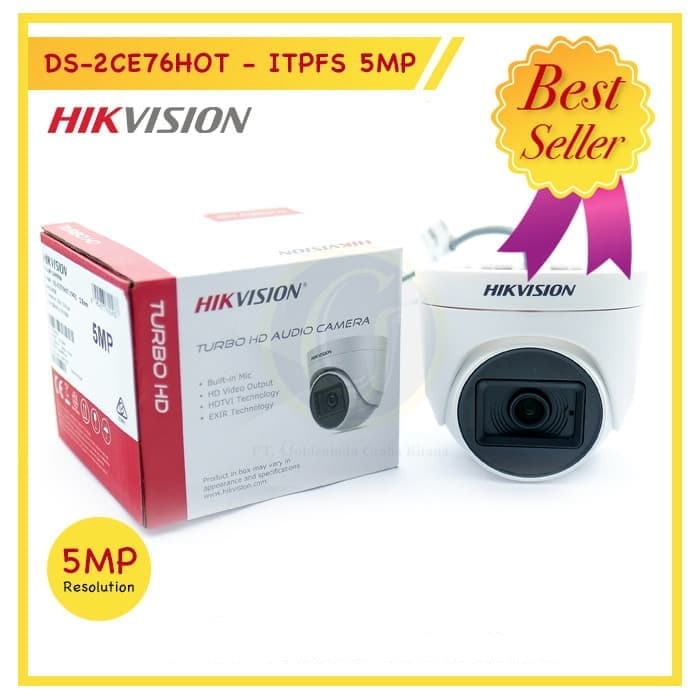 PAKET CCTV HIKVISION 5MP AUDIO 3 KAMERA HDD 1TB SIAP PASANG