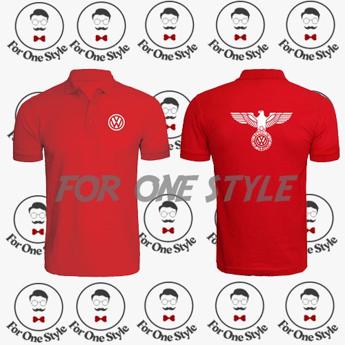 POLO SHIRT VW EAGLE Logo bulat depan - Poloshirt Kaos VW Eagle - Custom Polo - For Onestyle