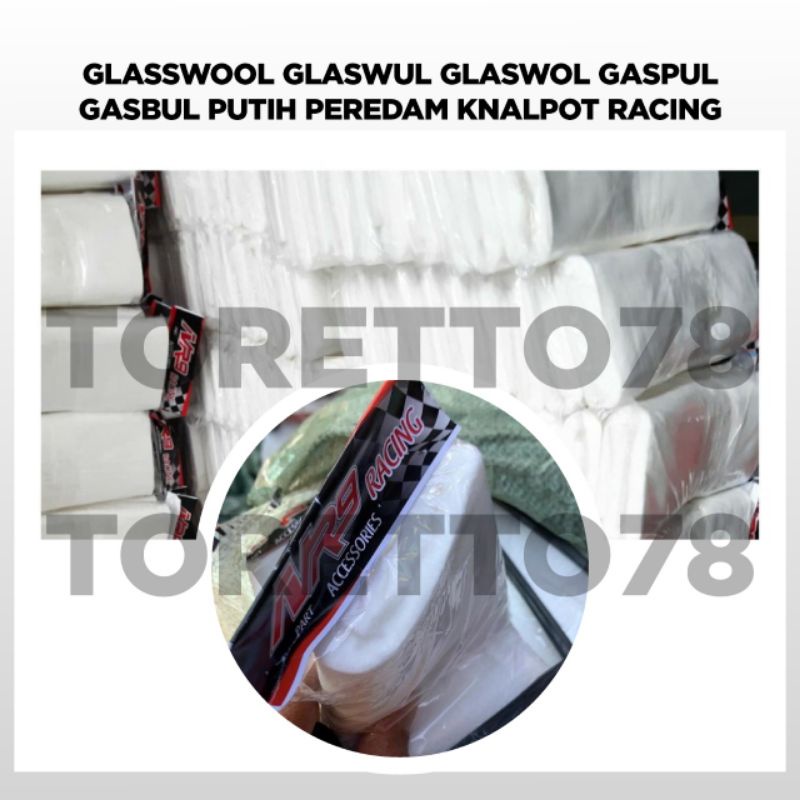 GASBUL GASWOOL GLASSWOLL PEREDAM KNALPOT BRONG KNALPOT ANTI BAKAR REAL PICT READY STOK