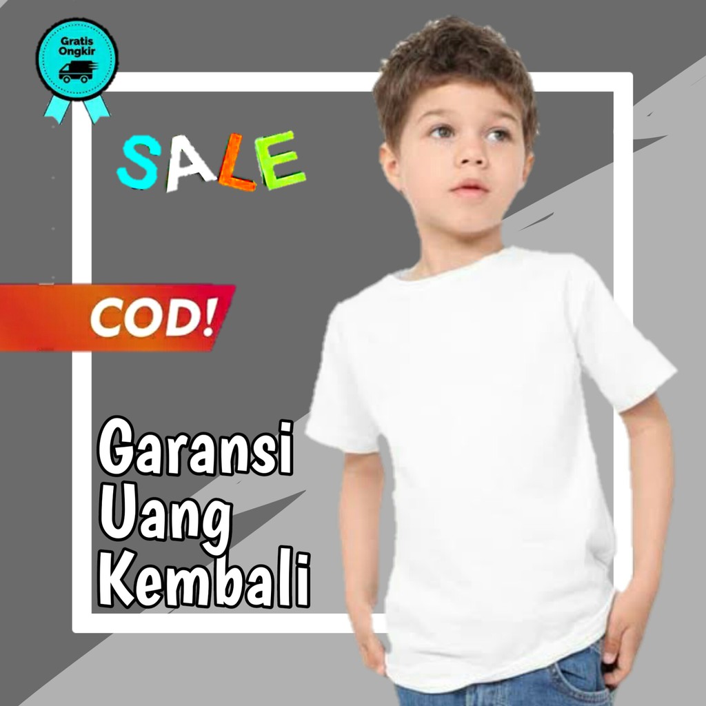 kaos polos anak laki umur 4 - 13 tahun baju anak laki laki kaos anak laki laki kaos anak polos KE135