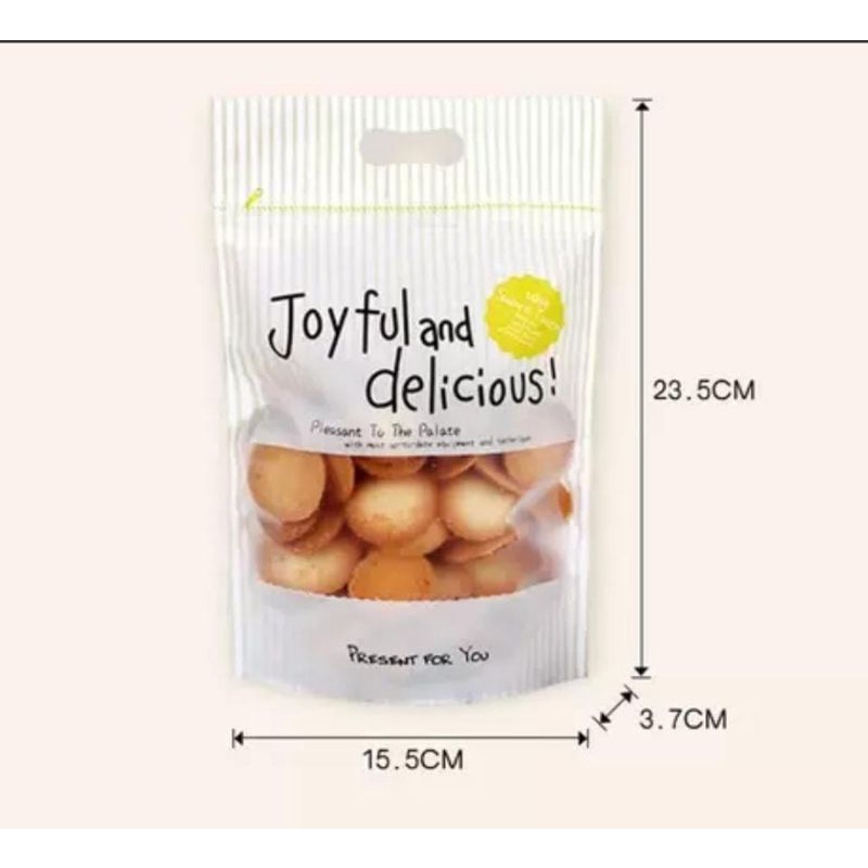 1pcs ZIPLOCK BAG JOYFUL LUCU ZIPPER BAG PERMEN KACANG