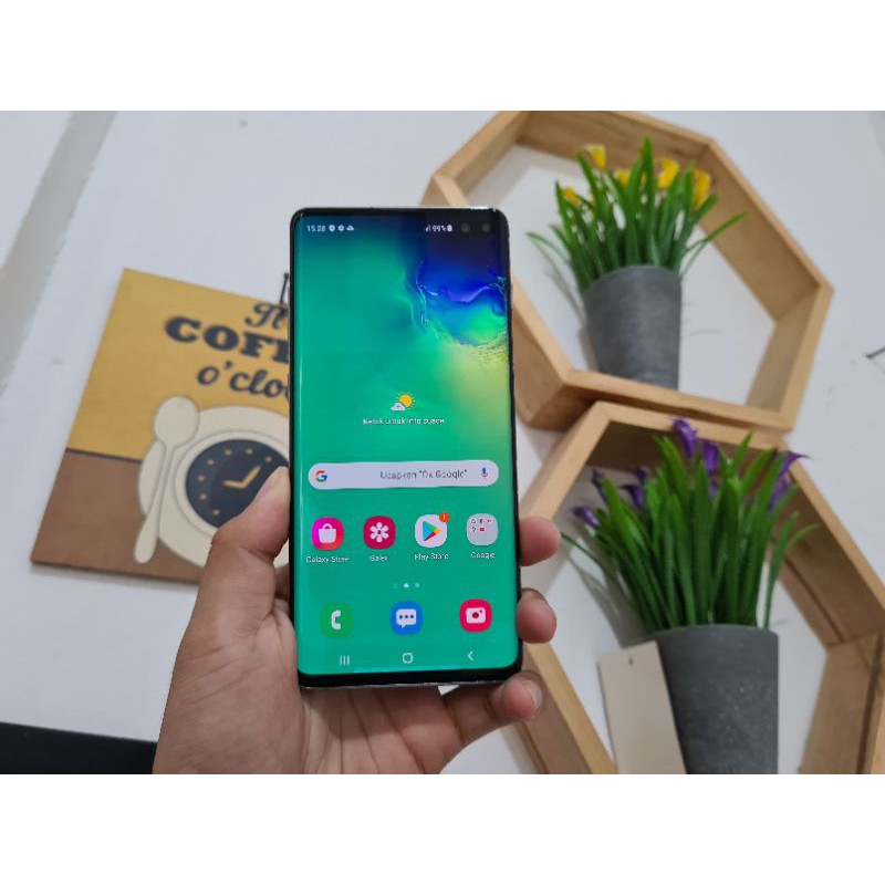 samsung S10 plus ram 8/128gb green dual sim ex sein murahhh
