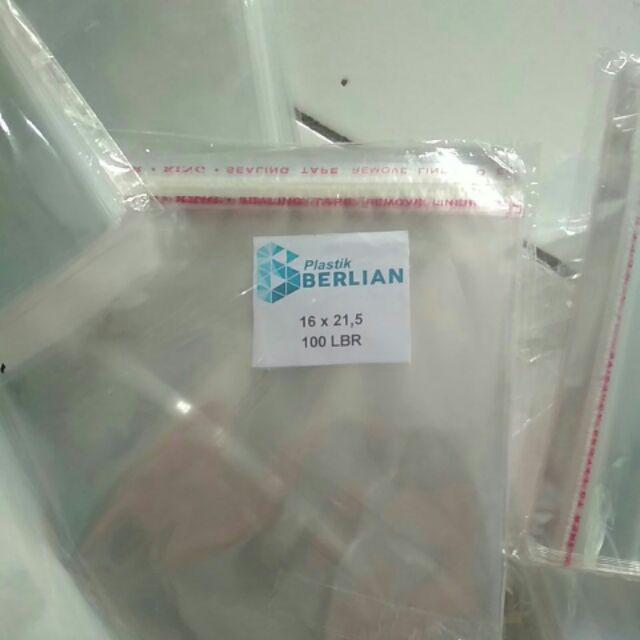 16x21,5 Cm Plastik Opp (seal/lem) Tebal 20 Mic Asli / Plastik Undangan / Jilbab