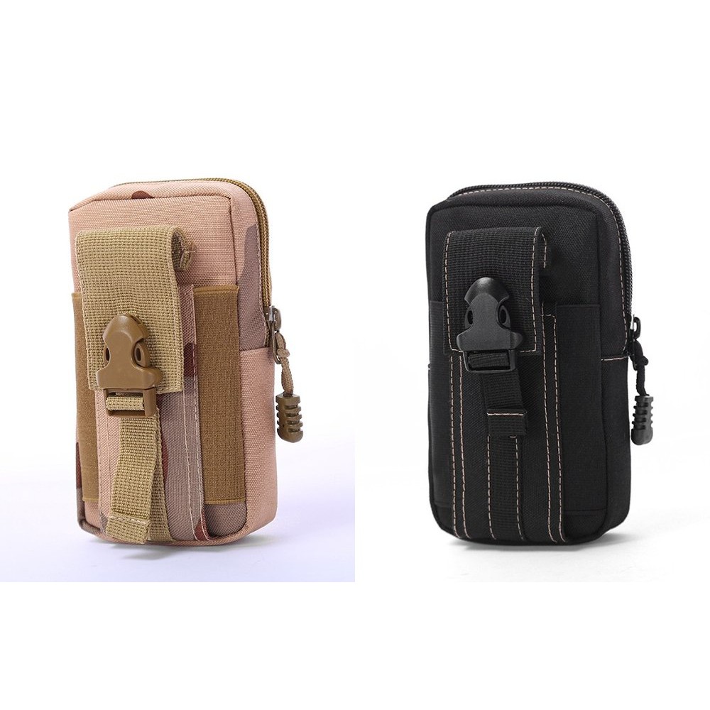 sarung hp army 5 5.5 6 inch tas pinggang tactical carabiner waistbag import