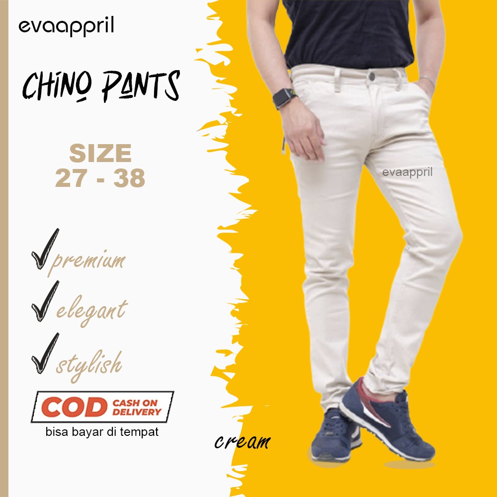 Celana Chino Panjang Pria Stretch Chino 100% Original Celana Chino Pants Kerja Panjang Cowok