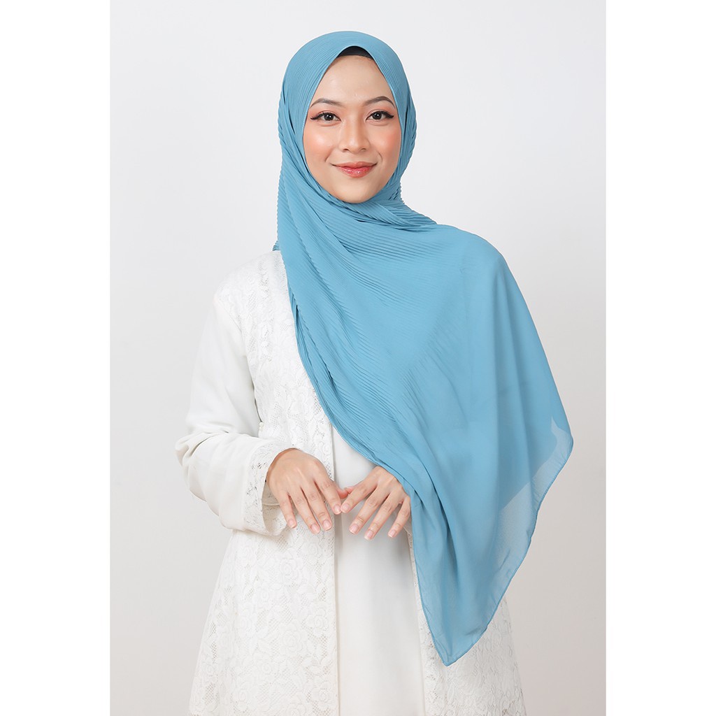 IDOLMART Kerudung Umama Polos Pashmina Plisket lidi ceruty baby Doll Umama Surabaya