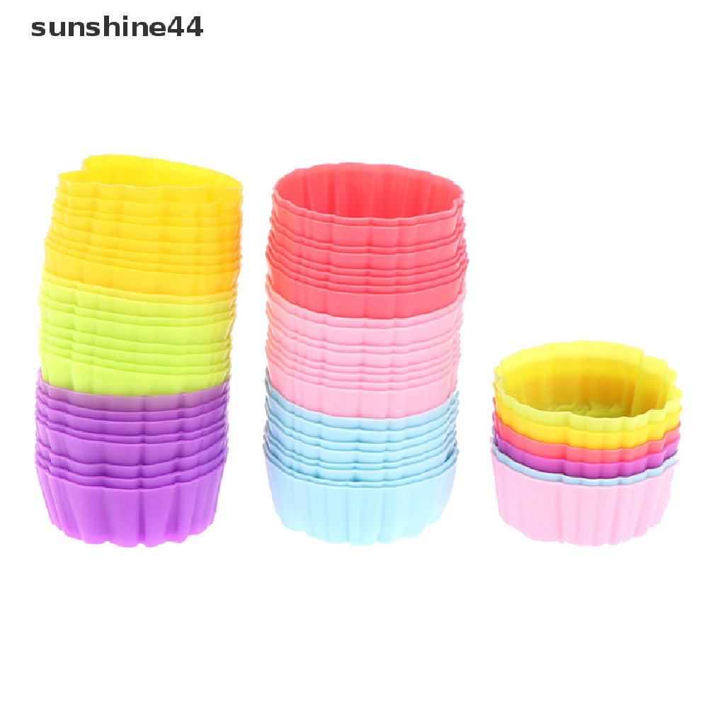 Sunshine 6Pcs Cetakan Puding / Muffin / Kue Bentuk Morning Glory Bahan Silikon Ukuran 5cm