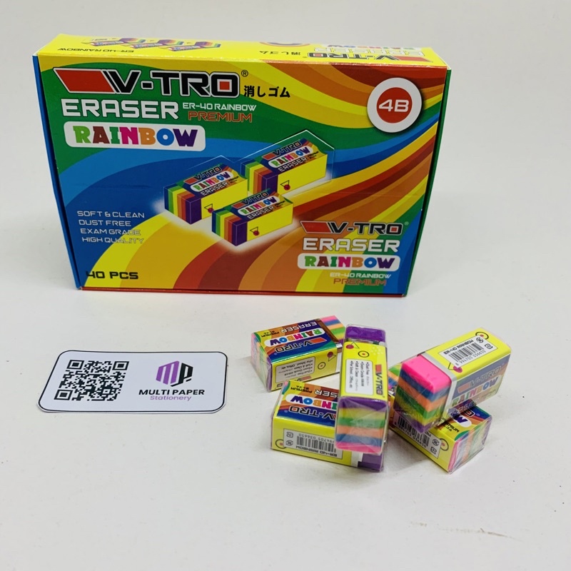 

Eraser Penghapus Pensil 40 Pcs Warna Rainbow