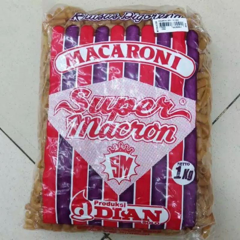 

SUPER MACRON makaroni goreng 1Kg - kerupuk - produksi dian Solo