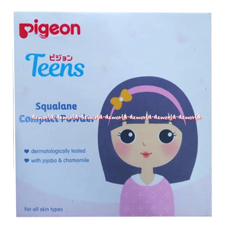 Bedak Pigeon teens Teen compact powder Bedak Remaja White-Pink