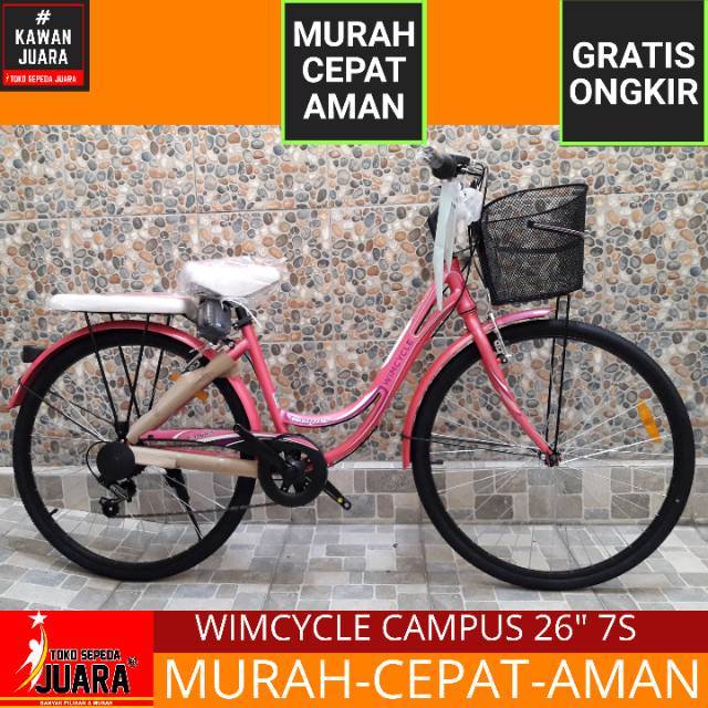 GRATIS ONGKIR SEPEDA  CITYBIKE WIMCYCLE  CAMPUS  26 CTB 7SP 