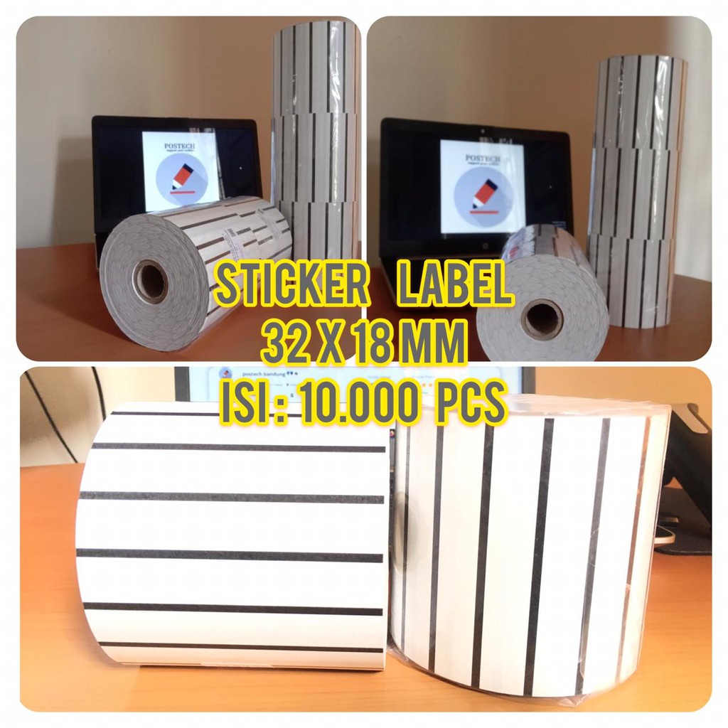 

LABEL BARCODE STICKER 32X18MM ISI 10.000 PCS [PREMIUM STICKER LABEL]