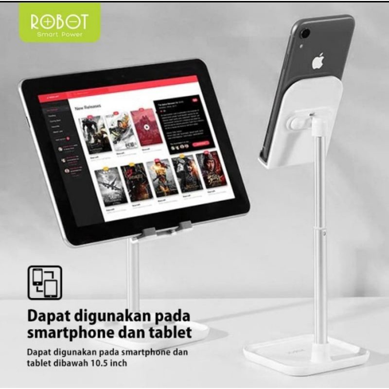 Robot RT-US04 Stand Holder Alumunium Alloy Universal for Tablet &amp; Hp