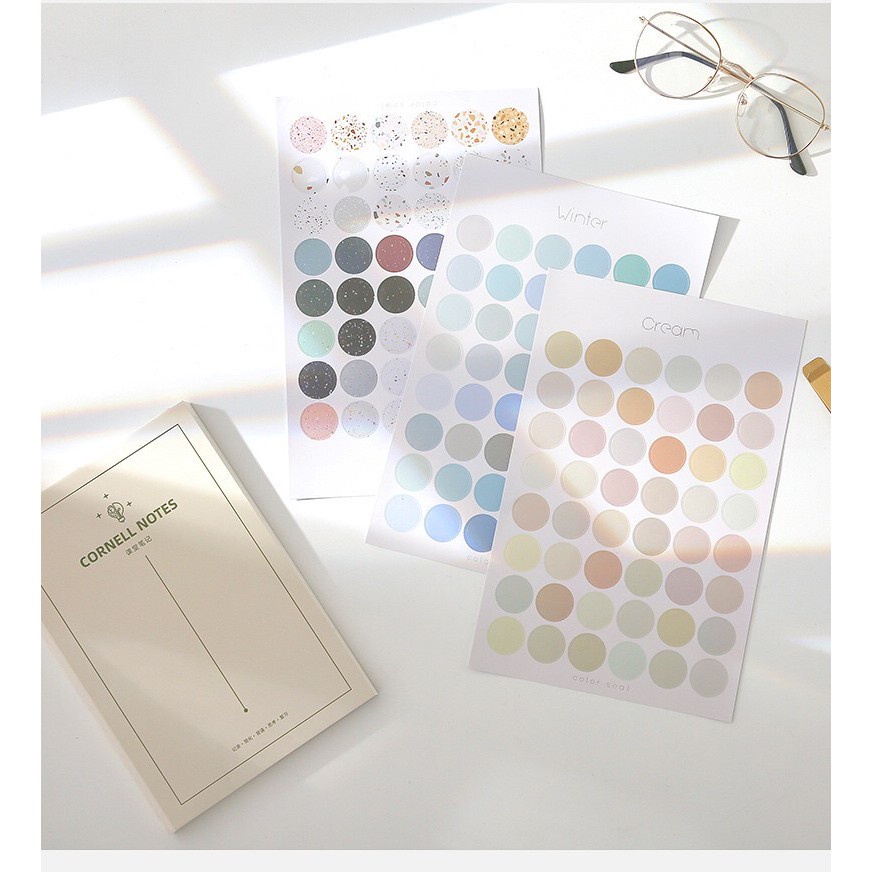 ❤️GTB❤️ Stiker Kertas Dekor MACARON DOTS Paper Sticker DIY Planner Scrapbook R438