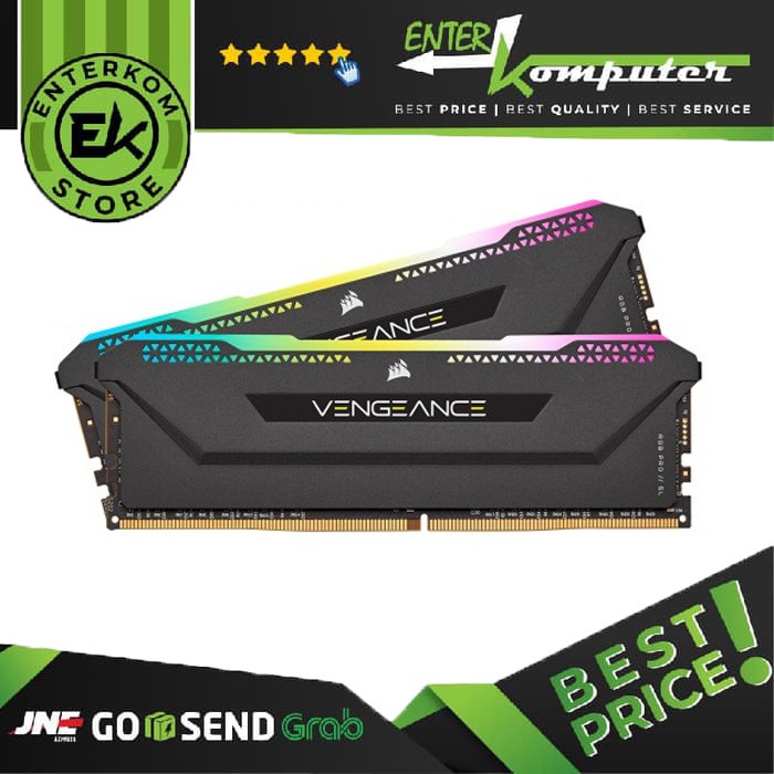 Corsair DDR4 Vengeance RGB Pro SL PC28800 16GB (2X8GB) - Black