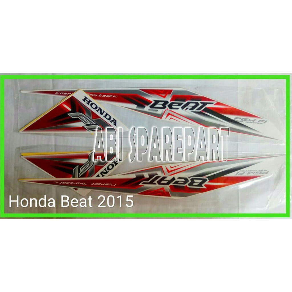 STRIPING STIKER HONDA BEAT KARBU TH 2012 WARNA PUTIH HIJAU