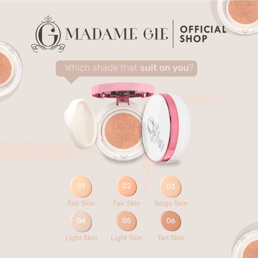 Madame Gie Total Cover BB Cushion - MakeUp Foundation Dewy 15ml