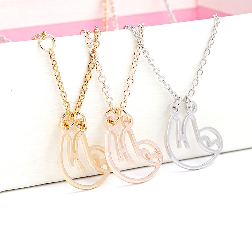 Hu Hu Hu Hu Hu Alat Bantu Pasang Kacamata♡ Kalung Liontin Hewan Kungkang Model Hollow Untuk Hadiah Ulang Tahun Wanita