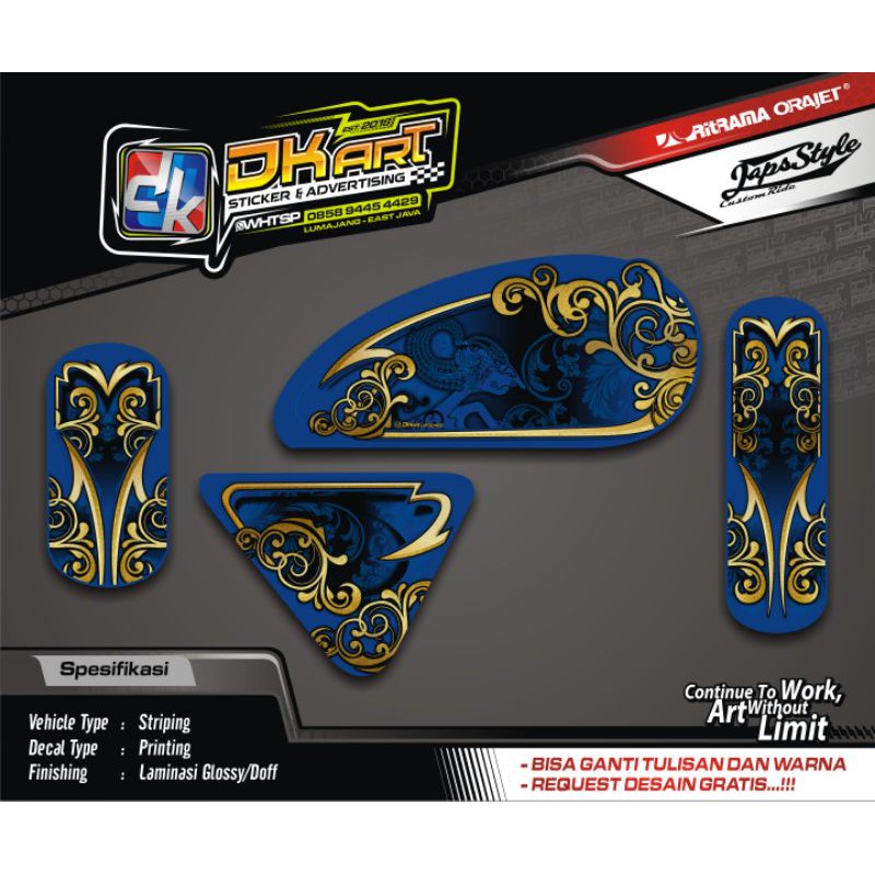 Sticker Striping Custom Japstyle Motif Arjuna Minimalis