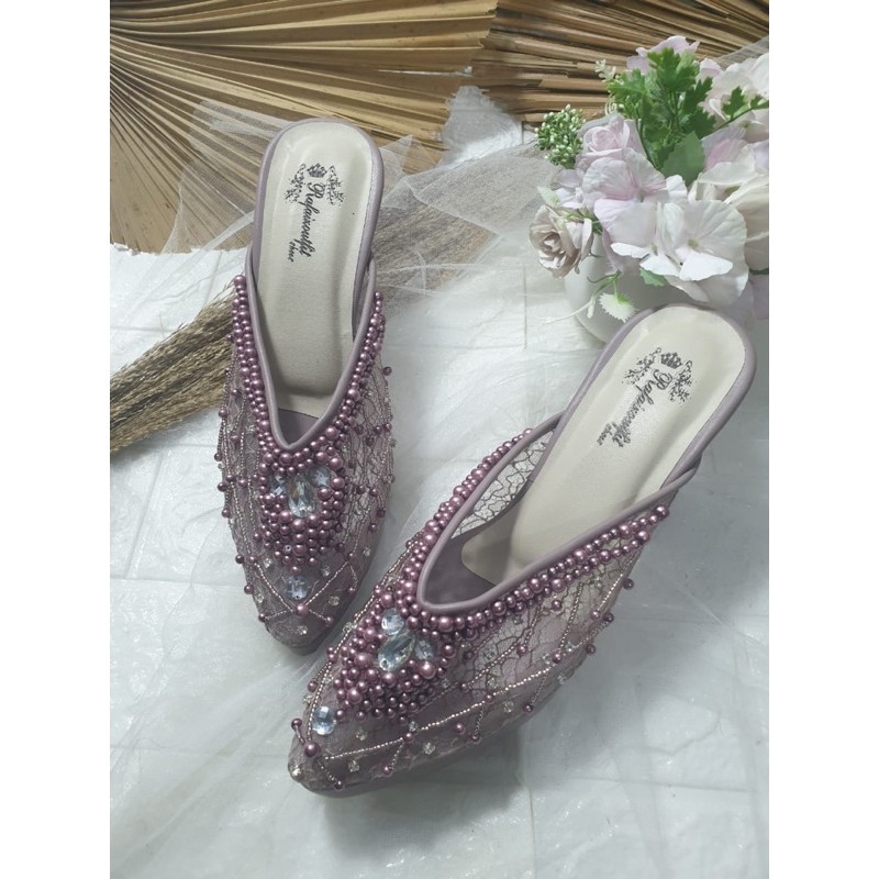 sepatu v mauve Julia 9cm tahu