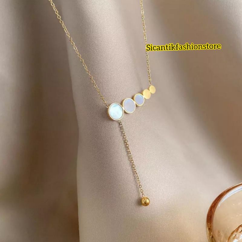 Kalung Titanium Wanita Terbaru Anti Karat selamanya Kalung Wanita Terlaris Fashion Wanita Mewah Kekinian