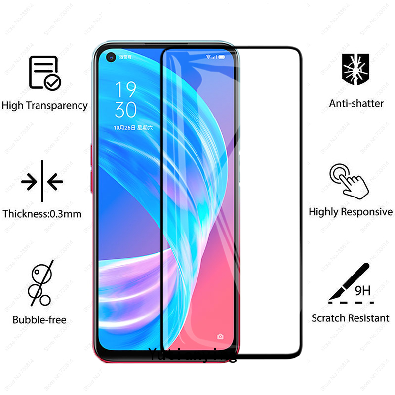 Pelindung Layar Tempered Glass 2 In 1 Untuk Oppo A15 A15S A54 Reno 5 A53 2020 Reno 4f F11 A1K A9 A5 A31 2020 Reno 4 A92 A52 A7 A12 A5S A3S A12E A37 F9 9d