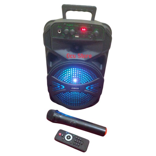 SPEAKER BLUETOOTH KARAOKE PORTABLE FLECO F-8606M SUPER BASS