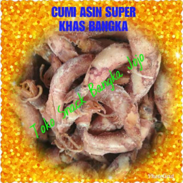 

CUMI ASIN BANGKA SUPER BABY CUMI 1KG OLEH OLEH MAKANAN KHAS BANGKA KEMPLANG KERUPUK AMPLANG