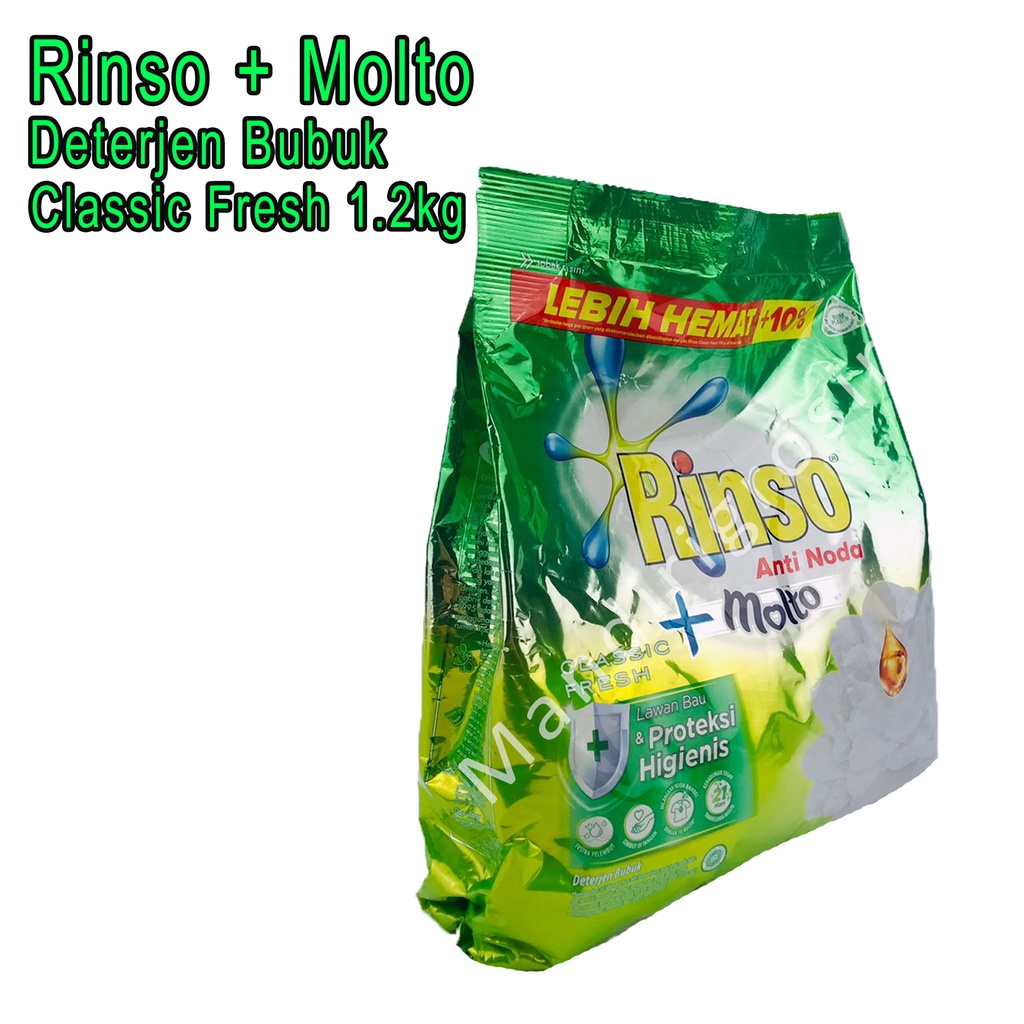 Deterjen Bubuk *Rinso + Molto * Anti Noda * Classic Fresh 1.2kg