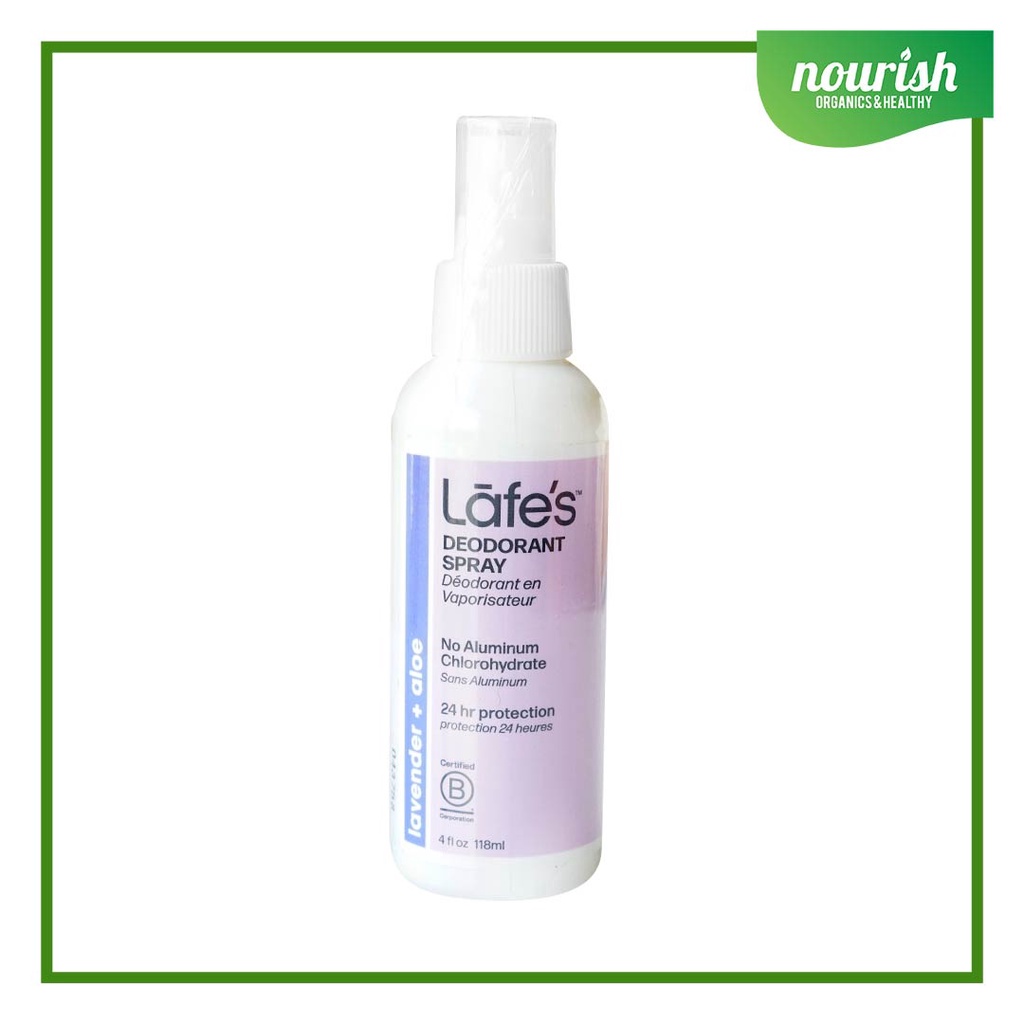 Lafes Body &amp; Underarm Deodorant Spray Soothe (Lavender &amp; Aloe) 118m