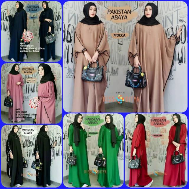 Baju Muslim Wanita Abaya Pakistan / Gamis Jumbo Allsize Fit To XXXL