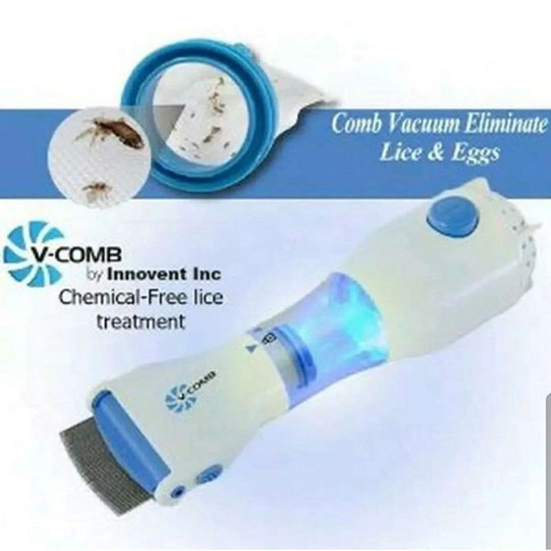 Sisir Kutu Rambut Elektrik V - Comb Vacum Vacuum Penyedot Kutu / Alat kebersihan Rambut Sisir Kutu