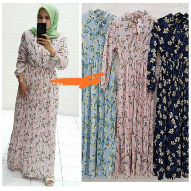 Gamis Bangkok  Plisket  Hijab Muslimah