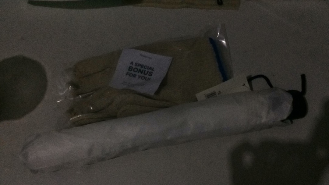 Tabasa Payung Lipat Putih Polos Panjang