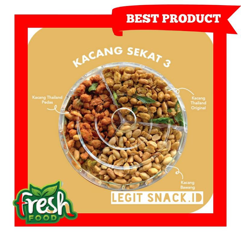 

Kacang Thailand Bawang Toples Sekat 3 / Paket Parsel Hampers Parcel Lebaran