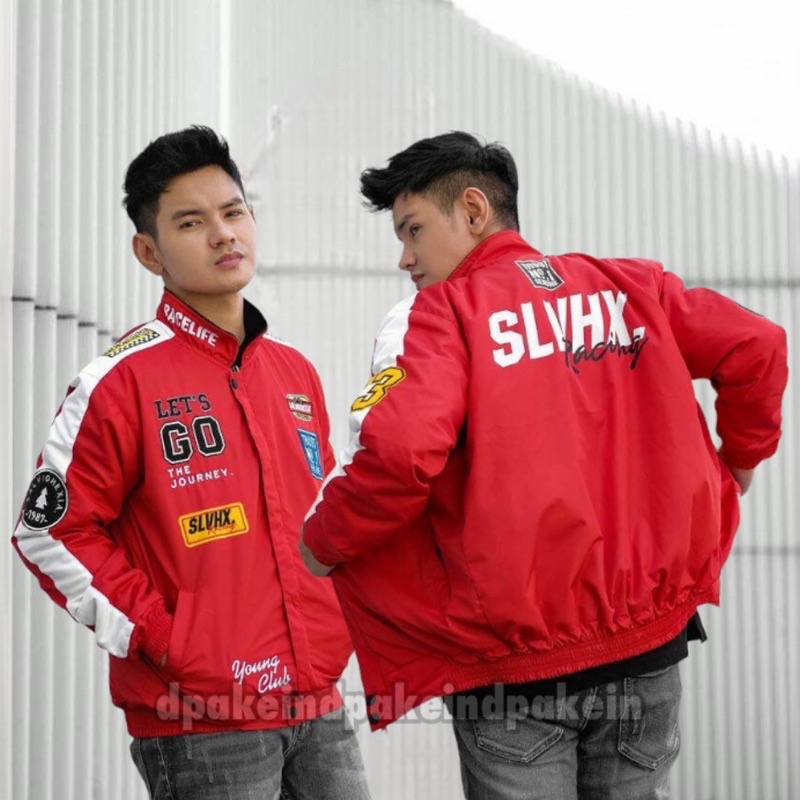 Jaket Nascar Slvhx Racing Team Jaket Salvio Hexia Jaket Parasut Salviohexia Jaket Pria Maroon Polet