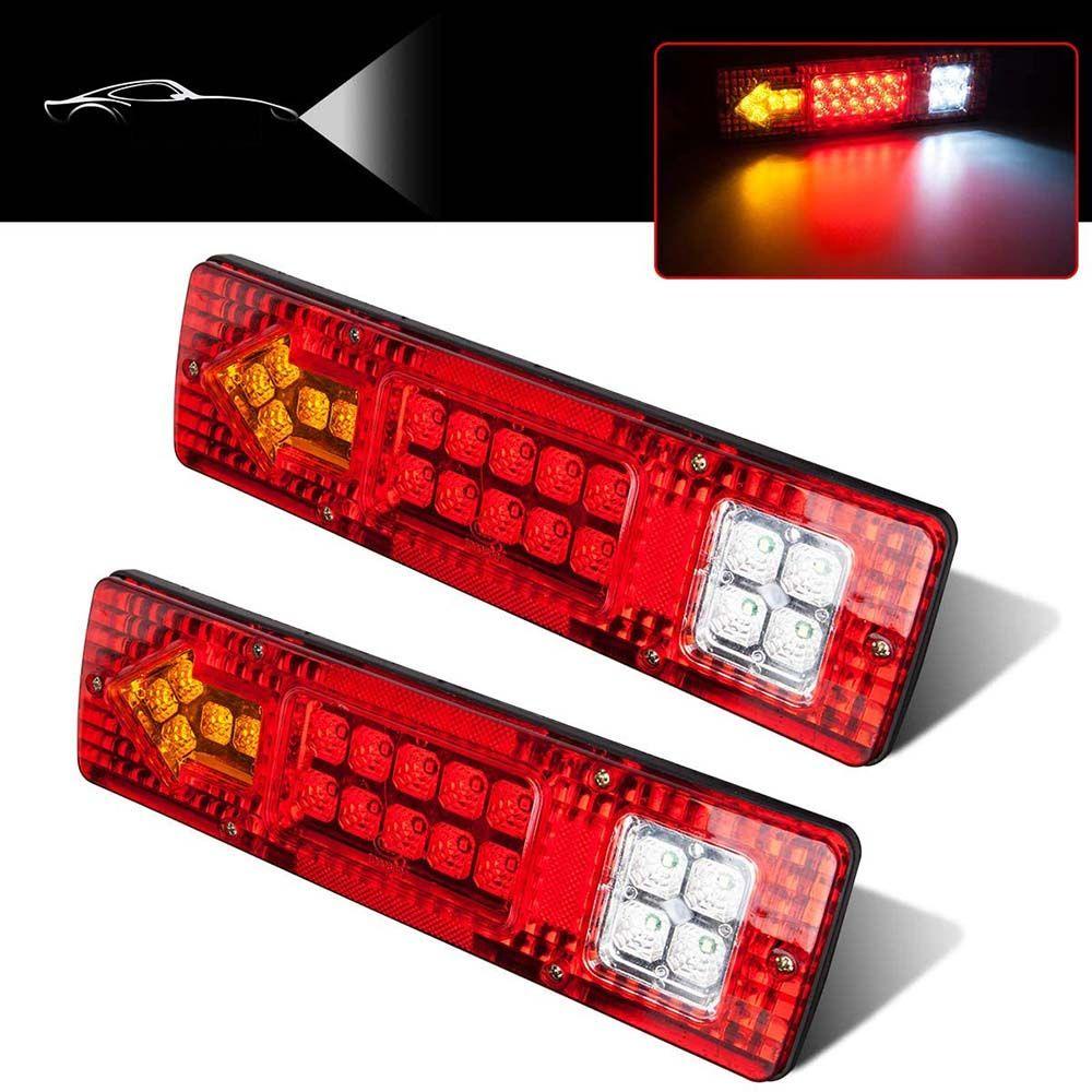 Lanfy Kit Lampu Ekor LED Mobil Tahan Air Lampu Indikator Truk Trailer Untuk RV Boat Lighting Stop Marker Lamp