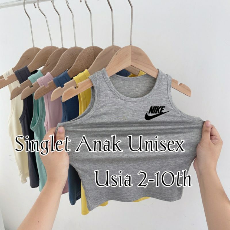 Singlet Anak NIK3 Usia 2-10th Kaos Singlet Anak Cotton Combed