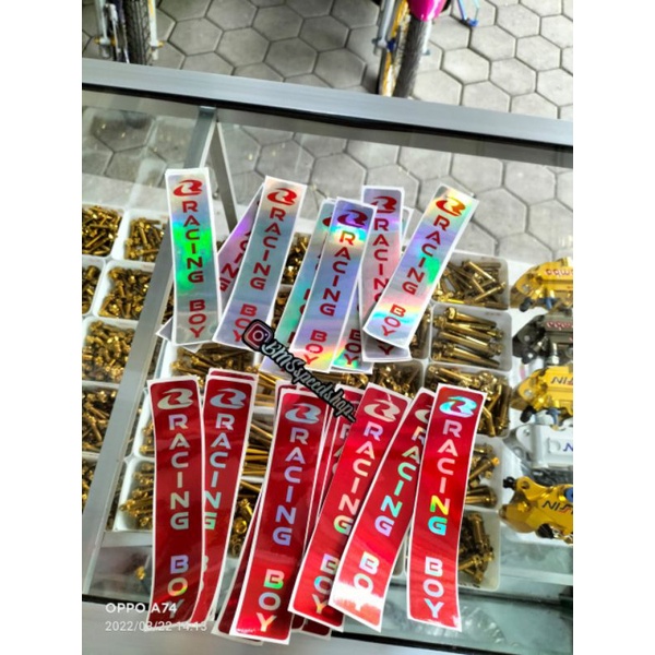 stiker hologram RCB RACING BOY