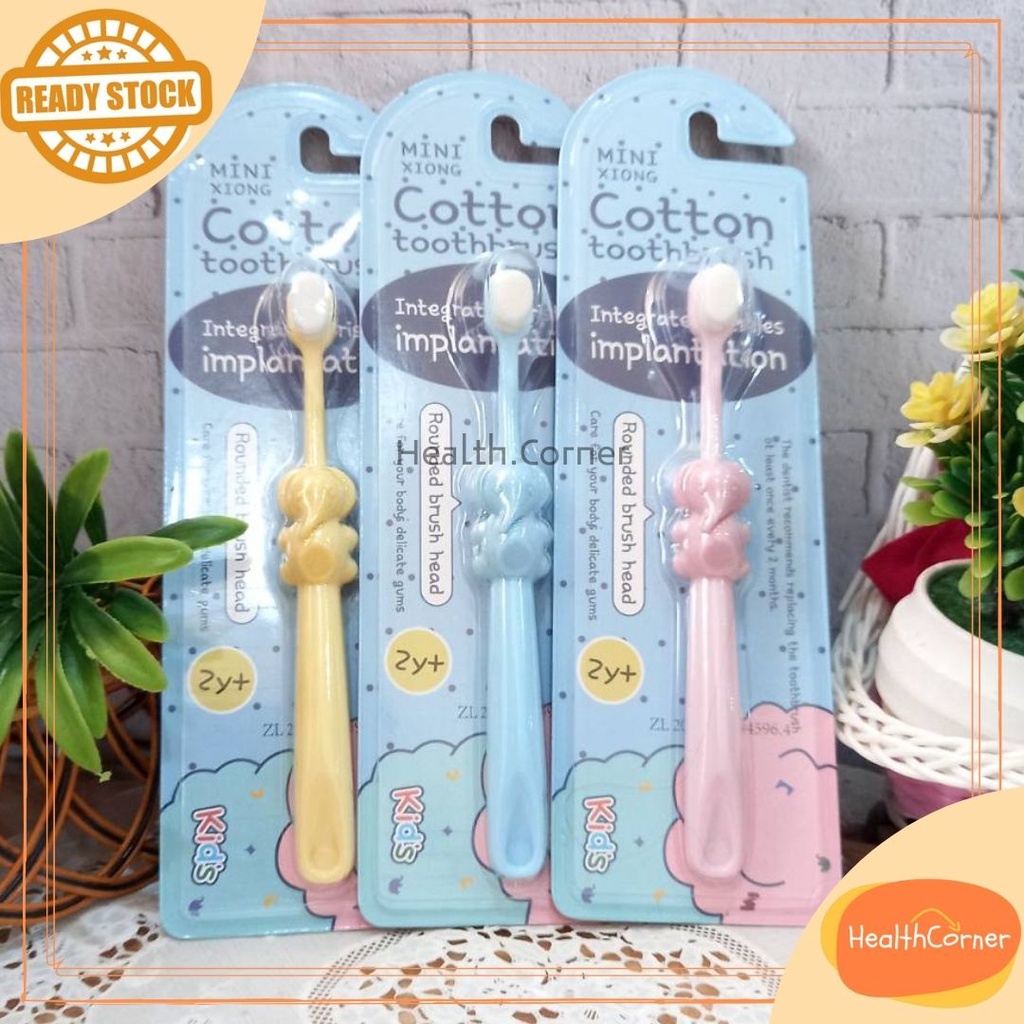 Sikat Gigi Bayi Anak / Cotton Tooth Brush / Kids Baby Nano ToothBrush / Sikat Gigi Anak Lembut Bulu Halus 10.000 bulu Halus / Sikat Gusi Bayi