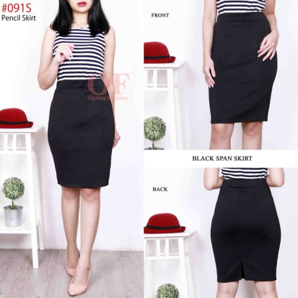 ROK SPAN KERJA PENDEK - ROK MIDI SKIRT - ROK MURAH - ROK SCUBA HIGH PREMIUM