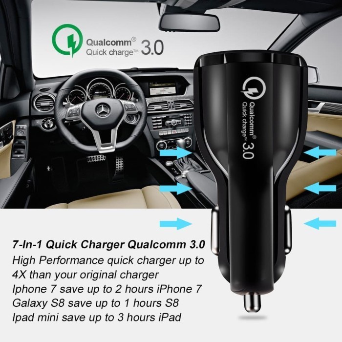 GOOD Fast Charger Mobil | QC3 Quick Car Charger | Casan Mobil Qualcomm 3.0