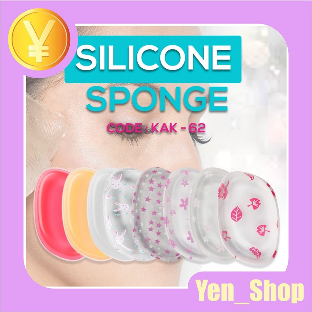 Silicone Sponge - SiliSponge Transparant - Silikon Polos Blender untuk Make Up - KAK-62