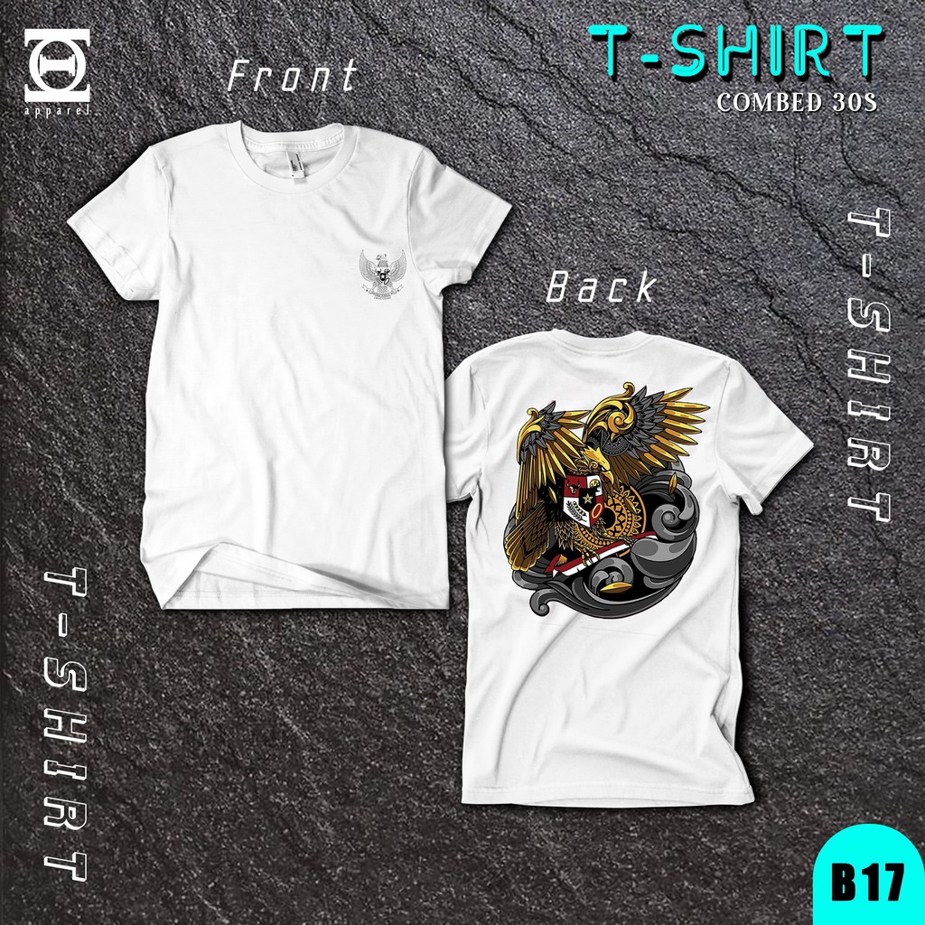 KAOS PUTIH GARUDA || KAOS PUTIH PRIA || KAOS PRIA