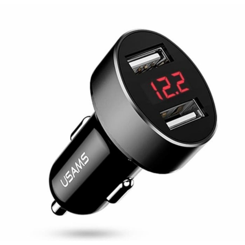 Car Charger Usams Casan Mobil Intelligent digital display