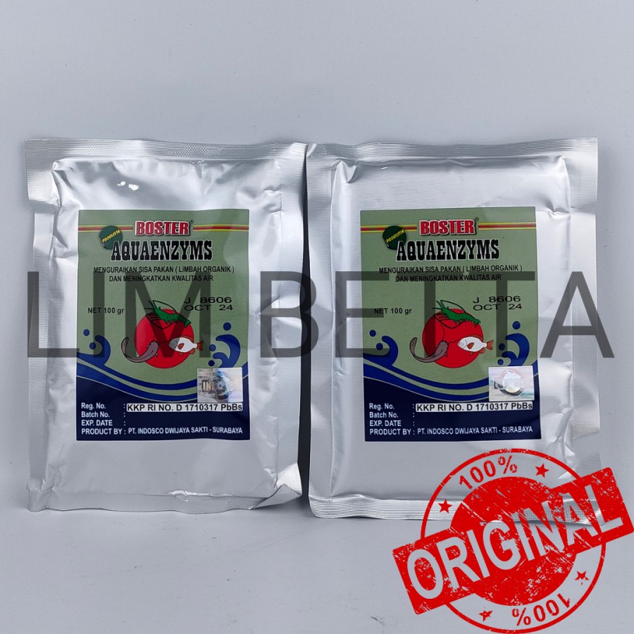 BOSTER AQUAENZYMS 100 GRAM / PROBIOTIK IKAN DAN UDANG